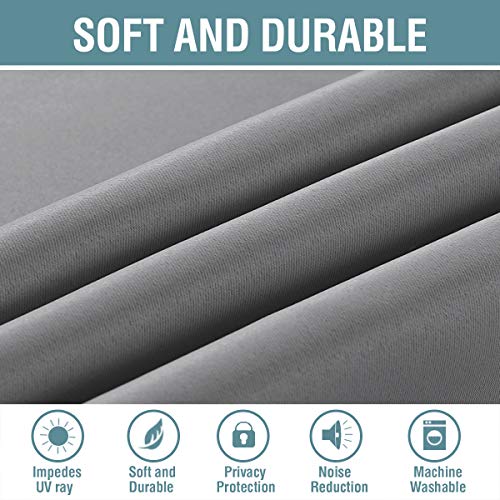 H.versailtex Blackout Grey Curtains 63 Inch Length Grey Thermal Insulated Curtains For Bedroom, Grommet Top Thermal Insulated Short Curtains Drapes For Winter (1 Panel, Dove Gray) #TOP3