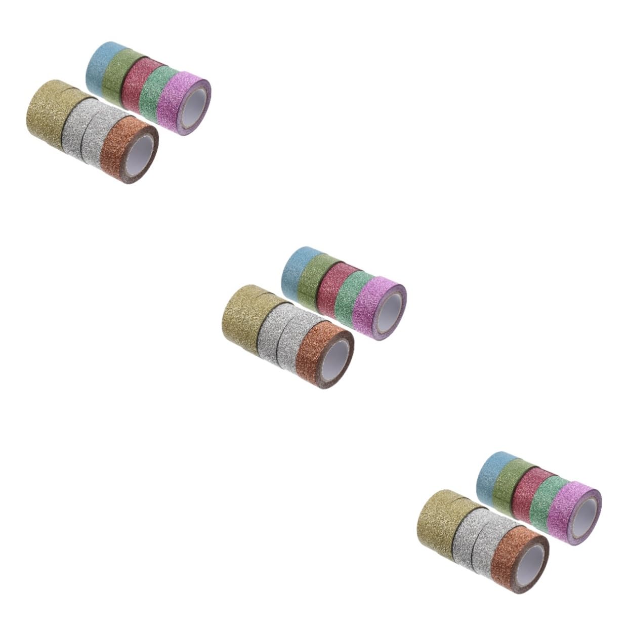 STOBOK 30pezzi Nastro Adesivo Decorativo Wasabi Tape Glitterato Nastro Fai Te Per Scrapbook e Progetti Creativi Facile Da Strappare e Rimuovere Multiuso e Pratico Adesivo Per Superfici