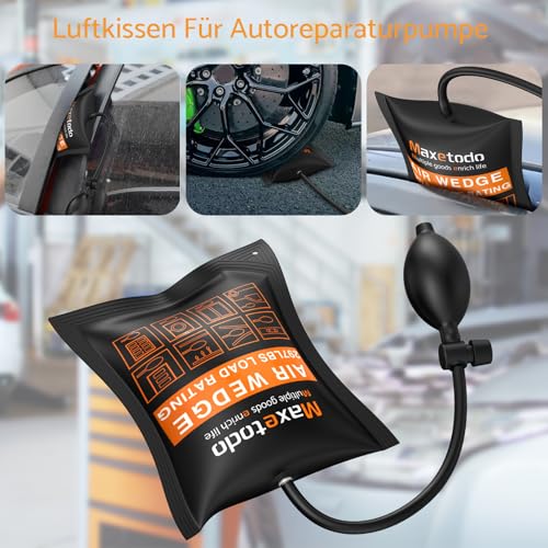 Maxetodo Montagekissen Luftkissen Set 2pcs Hebekissen Bis 200KG Max 6cm Luftkissenheber Pumpkissen Pneumatikspanner Für Installation Von Schrank Türen Fenstern Möbel Reparatur Von Autos
