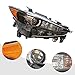 Veruopes Halogen Headlight Assembly Compatible with Mazda Cx-5 2017-2021 Front Lamp Projector Head-Light Right Passenger Side Headlamp Replacement for Mazda Cx-5 2017 2018 2019 2020 2021 (Right)