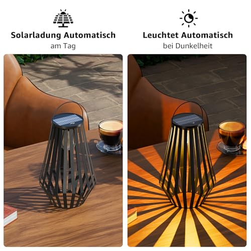 Lanterne solaire tactile étanche IP44 avec éclairage blanc chaud - 3