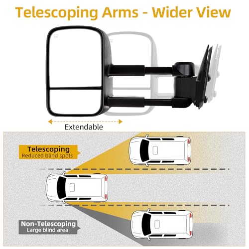 image for DWVO Side Towing Mirrors Compatible with 1999-2002 Chevy Silverado/GMC