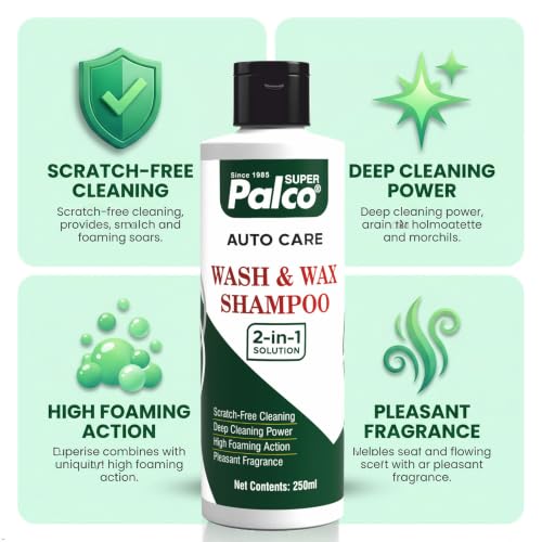 Image of PALCO Wash and Wax Car Shampoo 250ml, pH Neutral Car Washing Shampoo