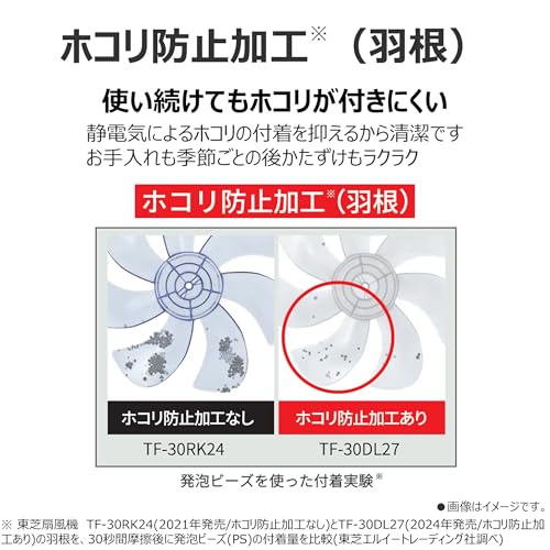 東芝(TOSHIBA) リビング扇風機 TF-30AL27H の商品画像 5