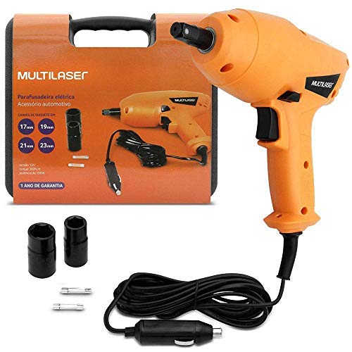 Multilaser Parafusadeira Automotiva Com Soquetes 17 19 21 29Mm 100W 12V Commaleta - Au610