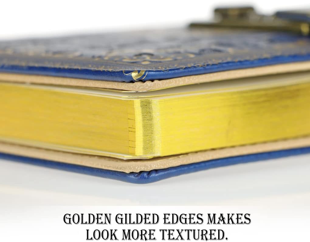 Mazeran Combination Lock Journal, Vintage Elegant Leather Hard Cover Floral Embossed Notebook Diary, 256 Pages Lined Golden Gilded Password Locking Personal Planner, Gift for Women Girls - Image 8