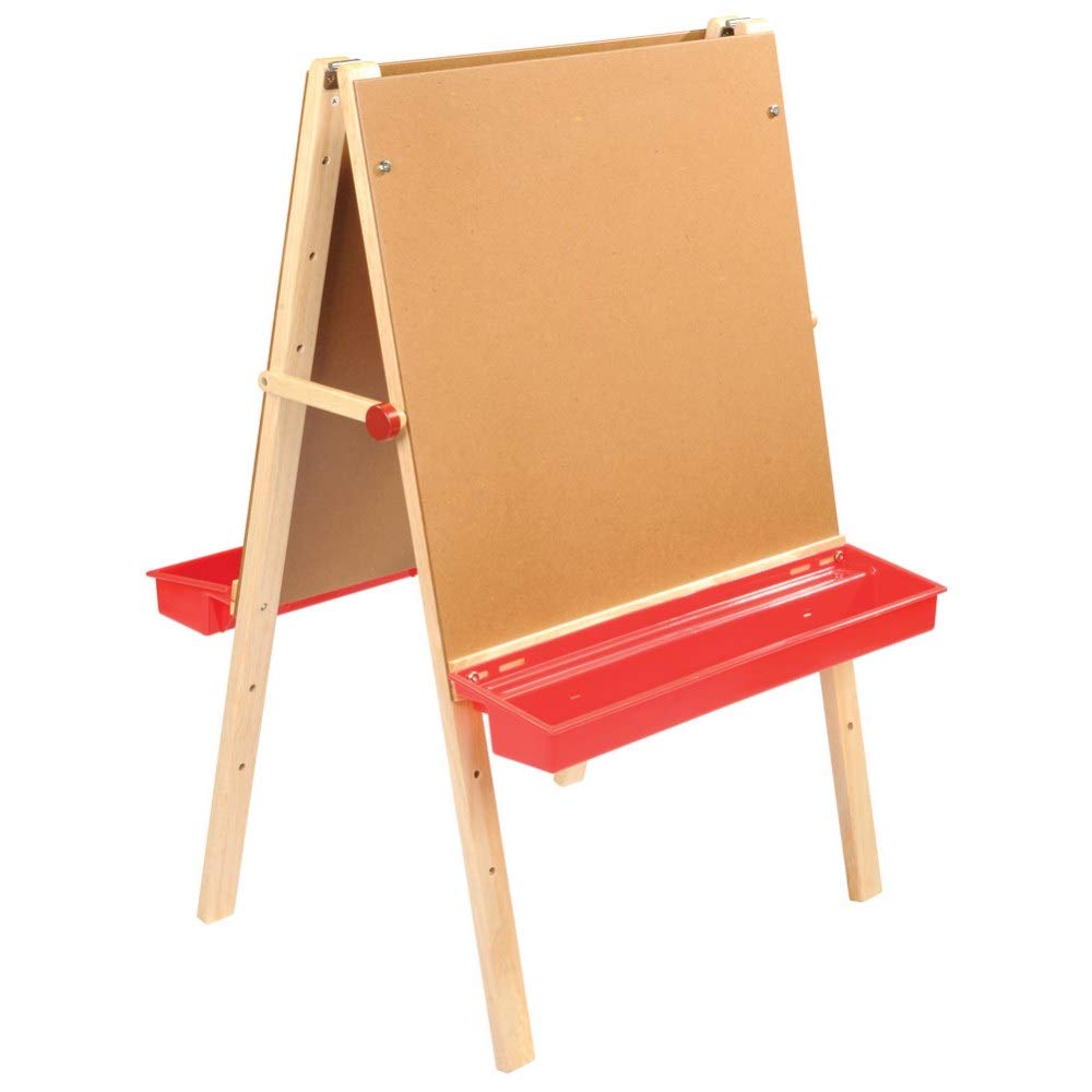 Kaplan Early Learning Folding Toddler Easel with Adjustable Paint Surfaces and Attached Trays