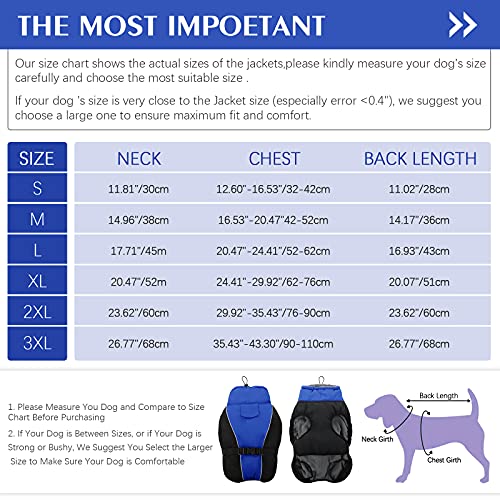 Dentrun Winter Warm Dog Coat Windproof Cozy Dog Jacket Cold Weather Thick Fleece Vest Water Repellent Apparel With Harness/Leash Hole & Reflective For Outdoor Small Medium Large Dogs #TOP4