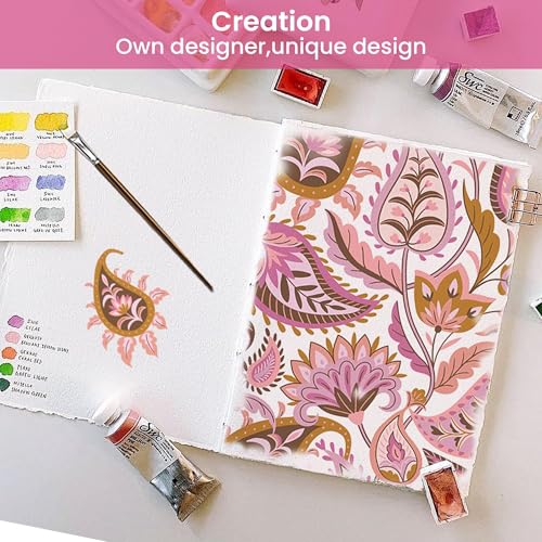 Image of Softan Pink Paisley Floral Twin Sheet Set, 3-Piece Cozy Boho Microfiber Printed Fitted Bed Sheet with 15 inch Deep Pockets & Non-Slip Straps, Kids Girls Patterned Sheets & Pillowcase Set