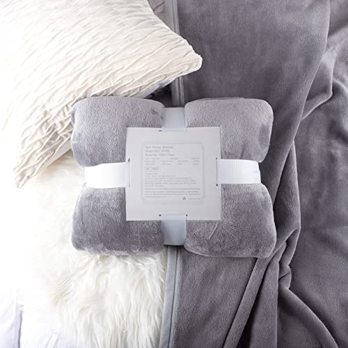 Kuscheldecke , Billpow 150 × 200cm Hochwertige Wohndecke Flauschig Sofa Decke Super Weiche Fleecedecke mit Antistatischem Draht und exquisiter Einfassung - Grau - Image 7