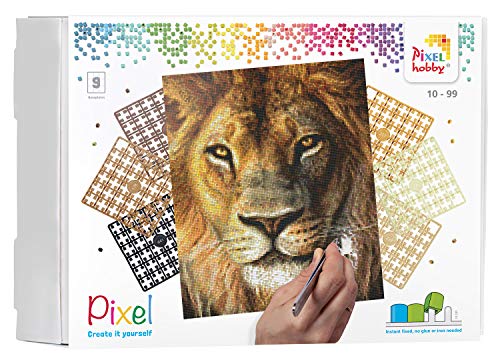 Mosaïque lion pour enfants Pixel : l'activité calme pour le mercredi