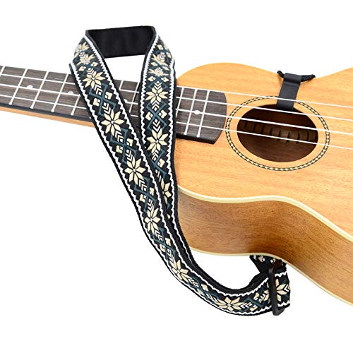 rayzm Sangle pour ukulélé à clipser, sangle en coton tissé Jacquard pour ukulélé, ceinture ukulélé brodée, sangle… - Les Beatles, Paul McCartney, John Lennon, RIngo Starr, George Harrison rayzm Sangle pour ukulélé à clipser, sangle en coton tissé Jacquard pour ukulélé, ceinture ukulélé brodée, sangle… – Image 5