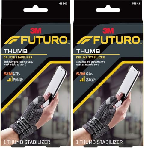 Futuro - 70005121614 FUTURO Deluxe Thumb Stabilizer, Small/Medium Black (Pack of 2)
