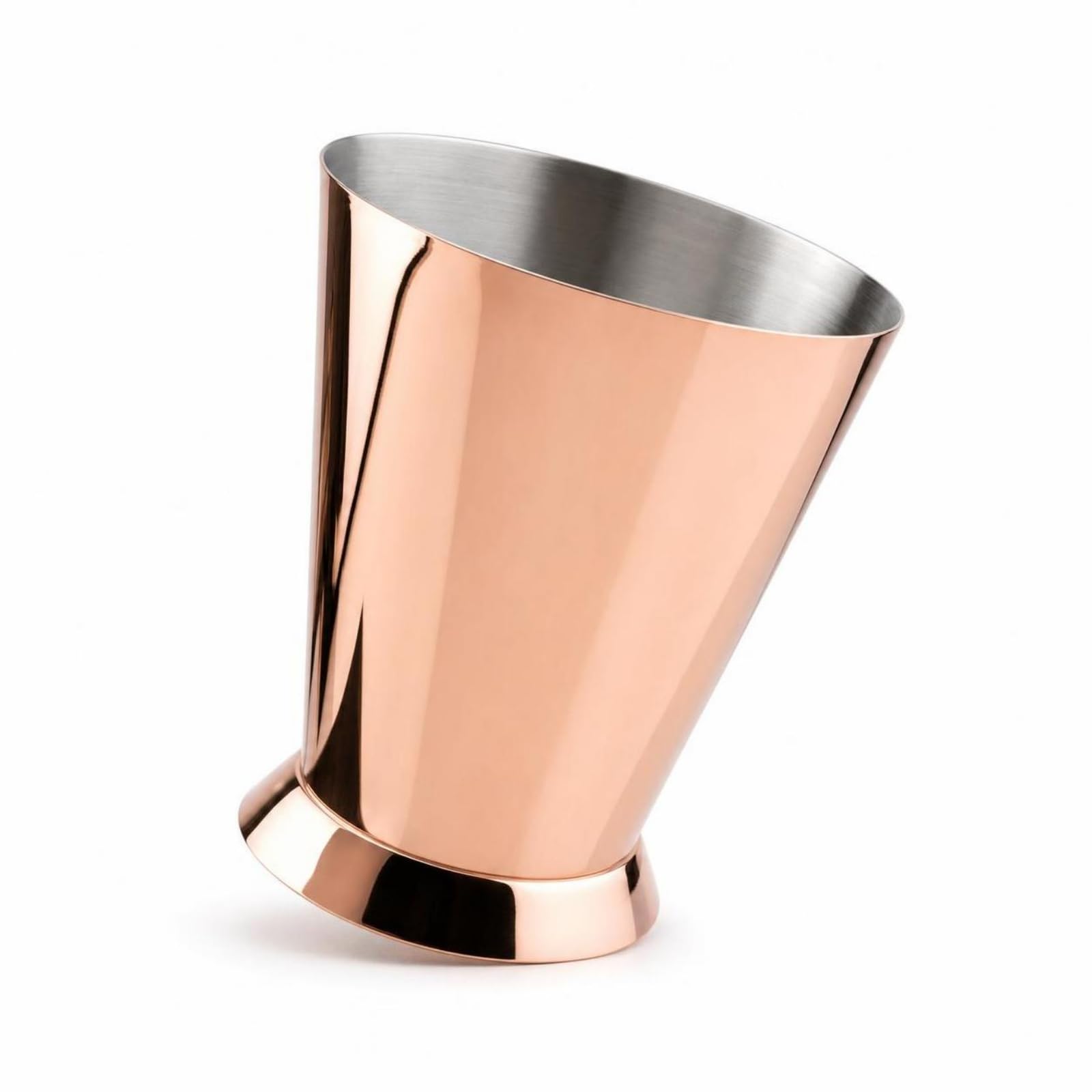 Vaso de acero inoxidable oro rosa moderno para servicio de bebidas en mesa