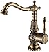 KMYX Küchenhahn Wasserhahn Antike Gravierte Messing Badezimmer Eitelkeit Warmes und kaltem Wasser Wasserhahn 360 ° Swivel Basinin Mischer Wasserhahn Feste Messing