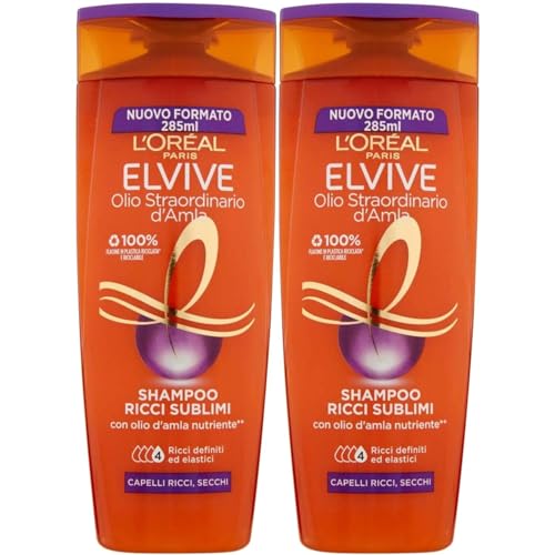 L'oreal Paris Elvive Champú y acondicionador para el cabello (Sublimi Curly Champú 285 ml (2 unidades)