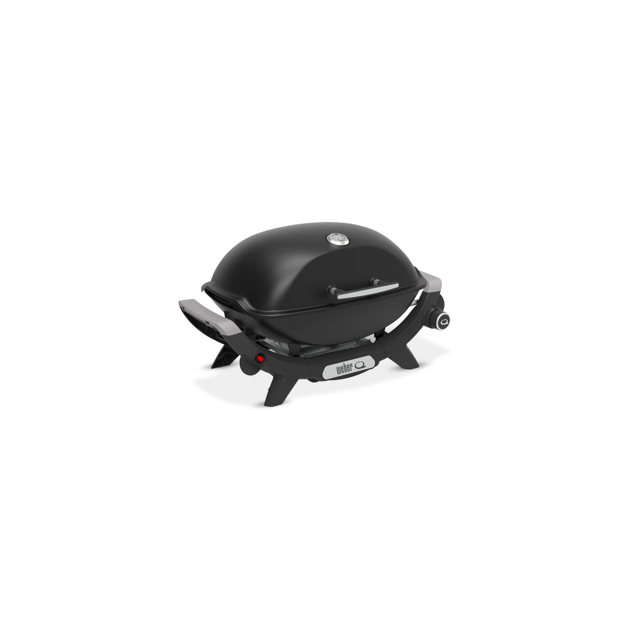 Weber Q2100N Barbecue à gaz, Surface de Cuisson 53 x 39 cm, 1 brûleur, Grille en Fonte émaillée (2 Parties), Couvercle et cuve en Fonte d'aluminium - Noir (1501069)