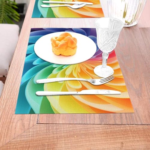 Sets de table en PVC tissé lavables pour protéger des plats chauds - 4
