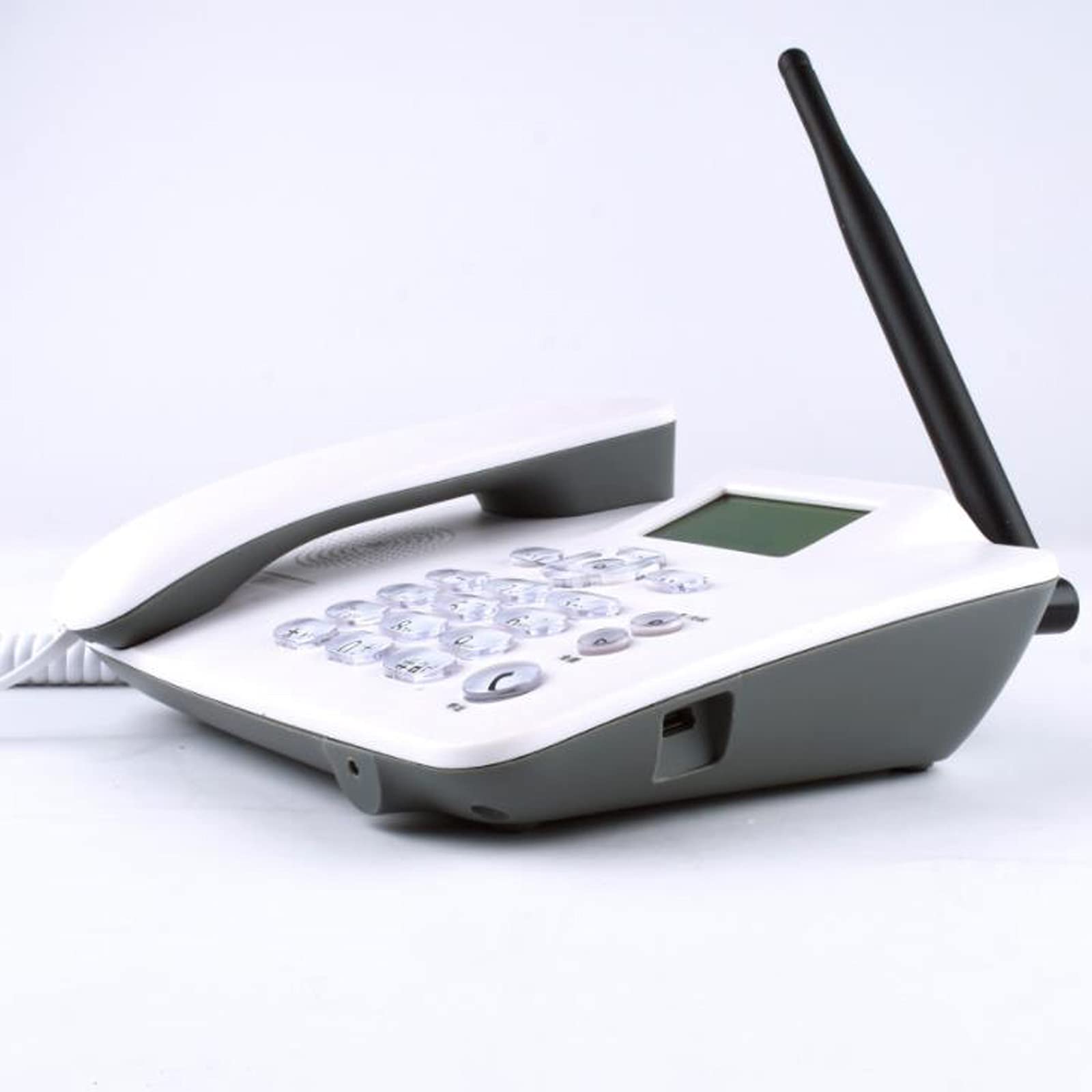 Teléfono de sobremesa clásico de botones grandes, Teléfono fijo con pantalla de identificación de llamadas, manos libres, envío y recepción de mensajes de texto, identificador de llamadas, teléfono de
