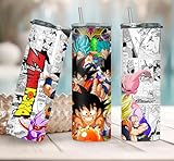 Yatac 20 Oz Insulated Tumbler with Lid, Cute Cartoon Character Double Wall Vacuum Thermos Coffee Travel Tumbler, Birthday Gifts for Friends, Gifts for Family Members (Cartoon Anime A)