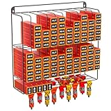 yeshine Large Hair Color Organizer, Hair Color Metal Rack, 2 Tiers Color Storage for Salon, Hair Color Tube Storage Rack, Wall Mount Hair Color Holder Organizer, Color Rack for Hair Salon Black