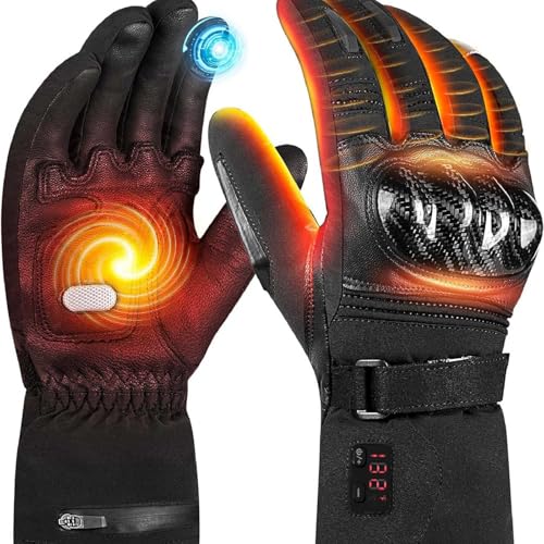 Gants chauffants homme femme moto vélo ski thermique électricité 7.4V