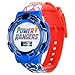 Power Rangers Kids Watch – Light-Up Bezel with Rotating Lights, LCD Display, Easy-to-Read, Adjustable Plastic Strap – Perfect for Boys and Girls