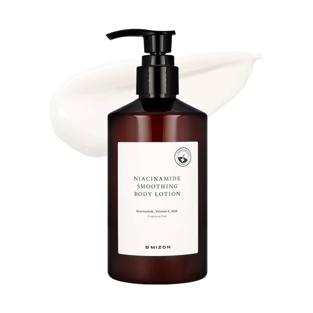 Niacinamide Smoothing Body Lotion - AHA, Vitamin C, Hyaluronic Acid, Smooth, Glowy skin, Mild exfoliation (300ml / 10.14 FL oz)
