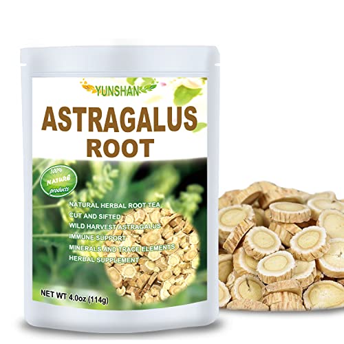 Natural Astragalus Root, Cut & Sifted, Dried Astragalus Root Sliced, No Gmo, 100% Pure (4.0 Oz) #TOP1