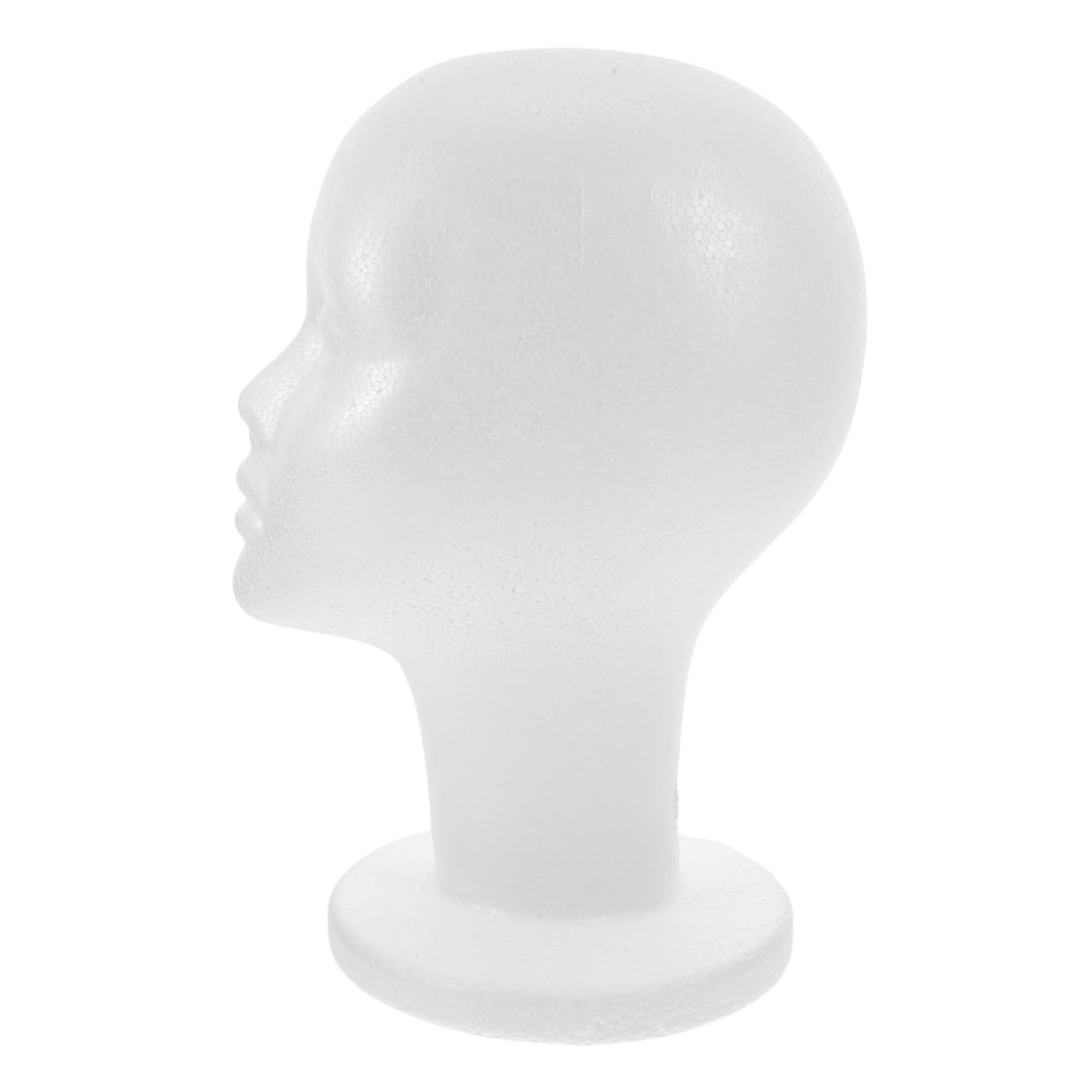 MUCKLILY Stable Base Foam Mannequin Head Wig and Hat Model Display for Hair Accessories Bald Head