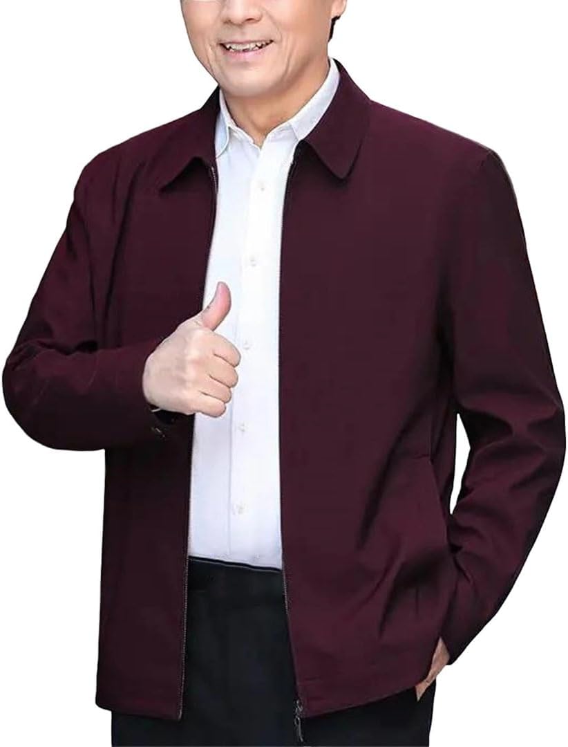 Men's Thin Lapel Jacket Loose Fit Spring Autumn Casual Business Work Top