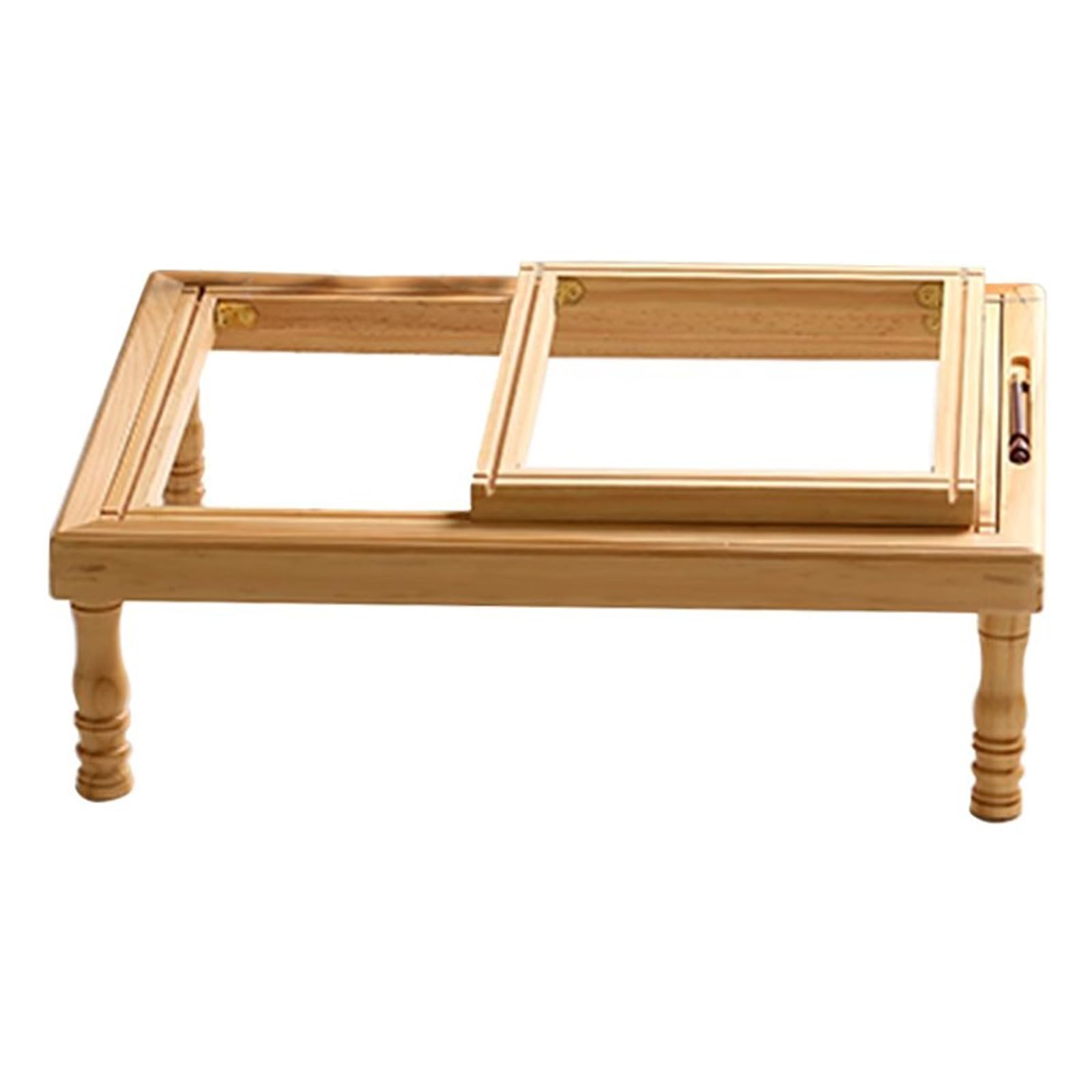 Soporte para Bastidor De Punto De Cruz, Soporte para Bastidor De Punto De Cruz con Manos Libres, Soporte para Regazo De Bastidor De Bordado De Madera, con 4 Patas De Apoyo