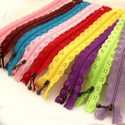 Fermeture éclair lot de 20 nylon 30 cm YEQIN aux couleurs assorties et glissière souple
