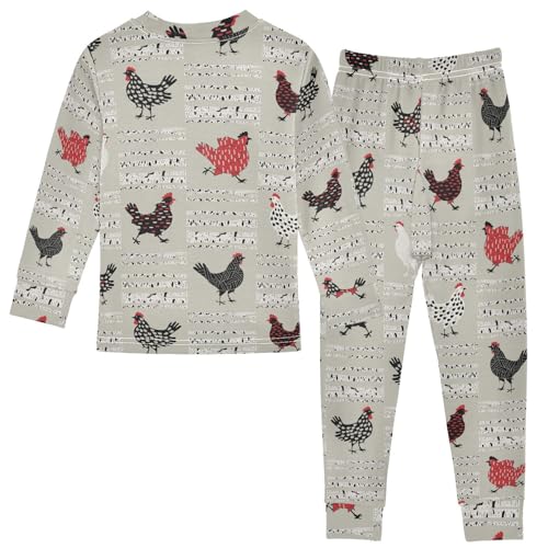 Pajama Sets Long Sleeve Soft Comfy Sleepwear 2 Piece PJS 3-8 Years3