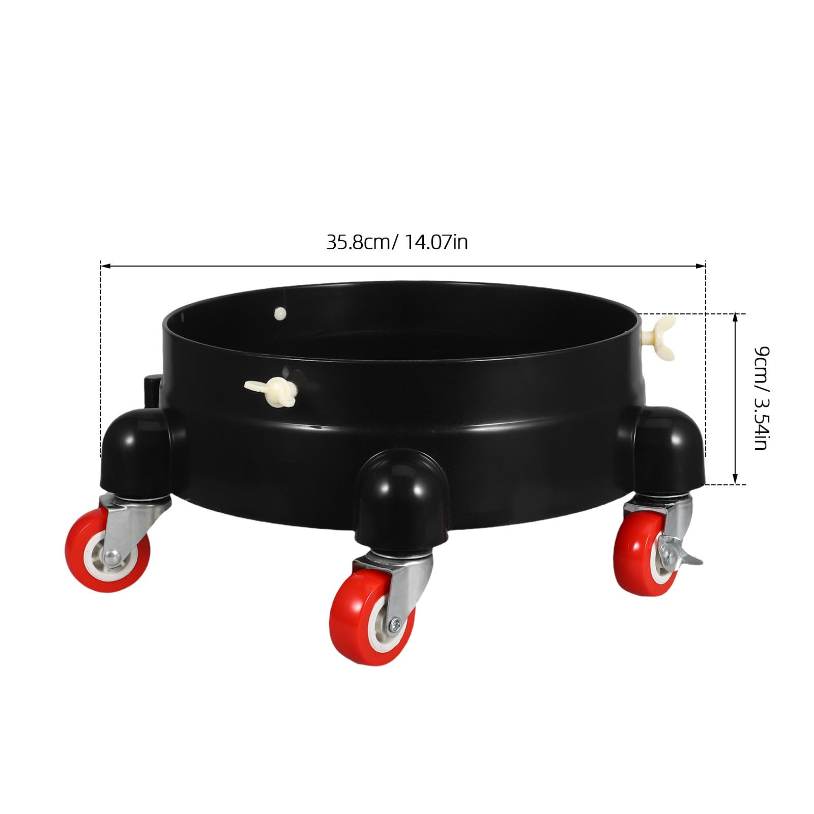 Fahrbarer Eimerständer Waschmaschinen Untergestell Pp Schwarz Amerikanischer Stil Leicht Rollend mit Effektiver Entwässerung für Wascheimer für Detailing Garage Zufällige Farbe