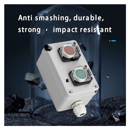 Boîte de commande pour réservoir d'eau avec bouton fléché et arrêt d'urgence électrique industriel