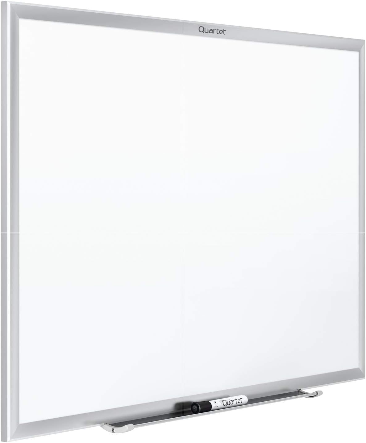 Quartet Magnetic Dry Erase White Board, 24"W x 18"H Whiteboard, Nano-Clean Surface Resists Ink Stains, Silver Aluminum Frame (SM531)