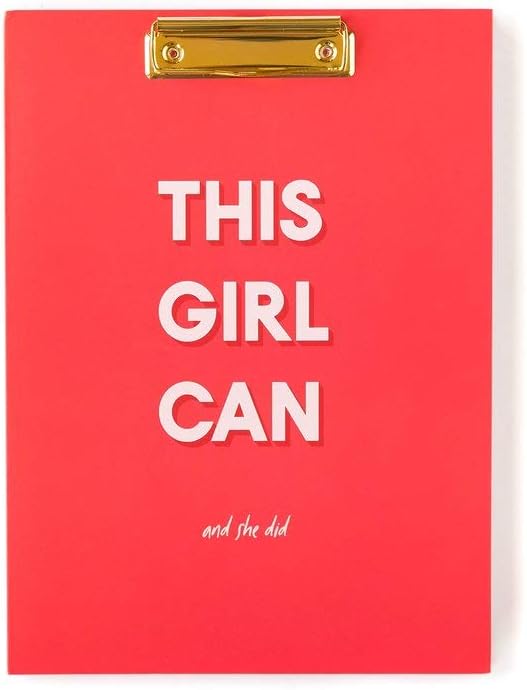Refillable Clipboard-Folio with Inside Packet Folder (This Girl Can)