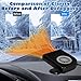Car Heater, 12V 120W Heater & Fan 2-in-1 for Car, Windshield Defroster Demister with 360° Rotatable Base, Plug in Cigarette Lighter Heaters for Vehicle, Quick Heating & Cooling