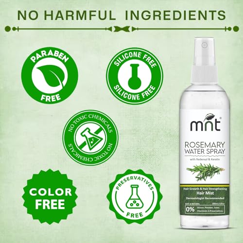 Image of MNT Combo of Rosemary Water for Hair Growth 200ml and Rosemary Hair Oil for Hair Growth 100 ml | Rosemary Hair Growth Combo (Combo of 2)