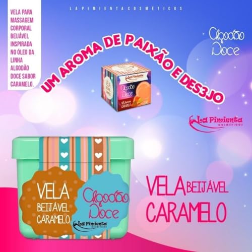 Kit Gel Lubrificante Corporal Base Água Vela Massagem Aromas (Neutro e Caramelo)