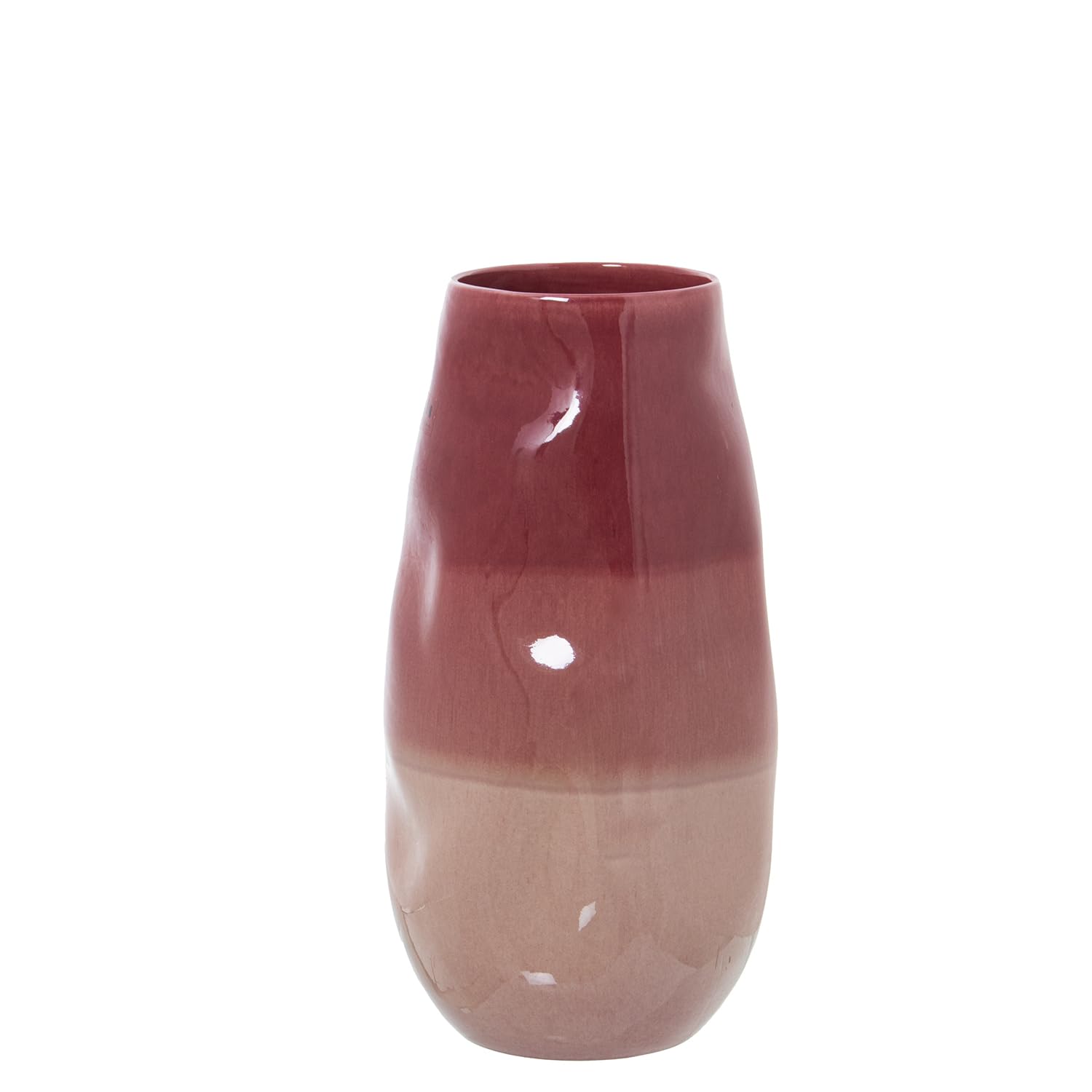 Vase de table en céramique rose tricolore, cadeau idéal pour la maison