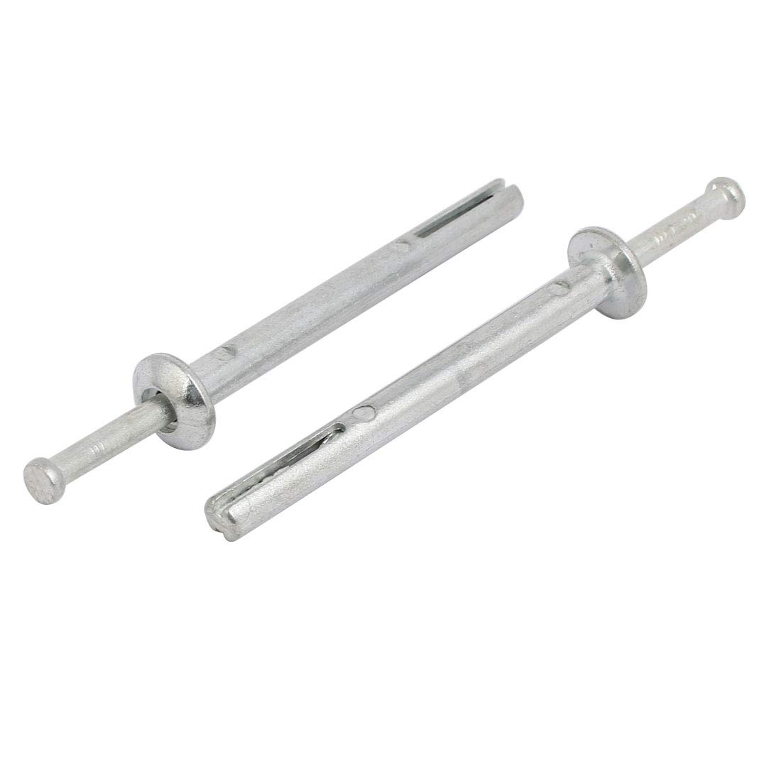 Aexit 6mm Punch fastener Dia 65mm Depth Zinc Alloy Drive Anchor Silver Tone 8pcs Model:34as498qo569