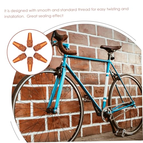 Abaodam 6 Pcs Alloy Bike Tire Caps Duraderas Tapas de Válvula Francesa Antipolvo para Bicicletas de Carretera Fácil Instalación y Sellado contra Fugas miniatura 3