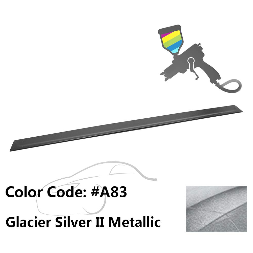 IKON MOTORSPORTS, Roof Spoiler Compatible with 2011-2016 BMW 5 Series F10 Sedan 4-Door, 3D Style Painted #A83 Glacier Silver II Metallic ABS Rear Wing Lid Deck