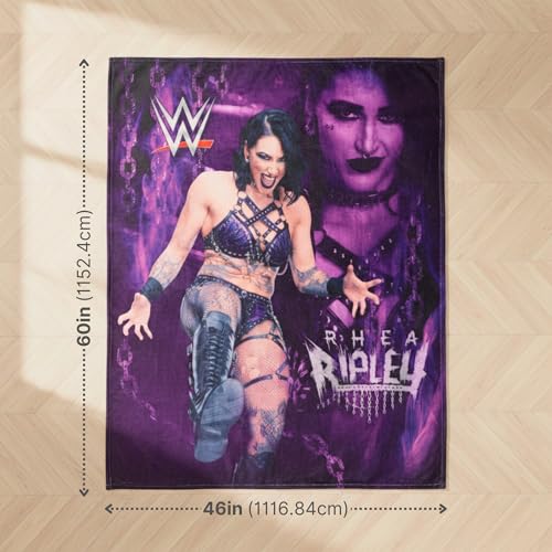 Image of WWE Rhea Ripley Main Event Champions Bedding Super Soft Throw Blanket, 46 in x 60 in, (Official Licensed Product) By Franco Collectibles