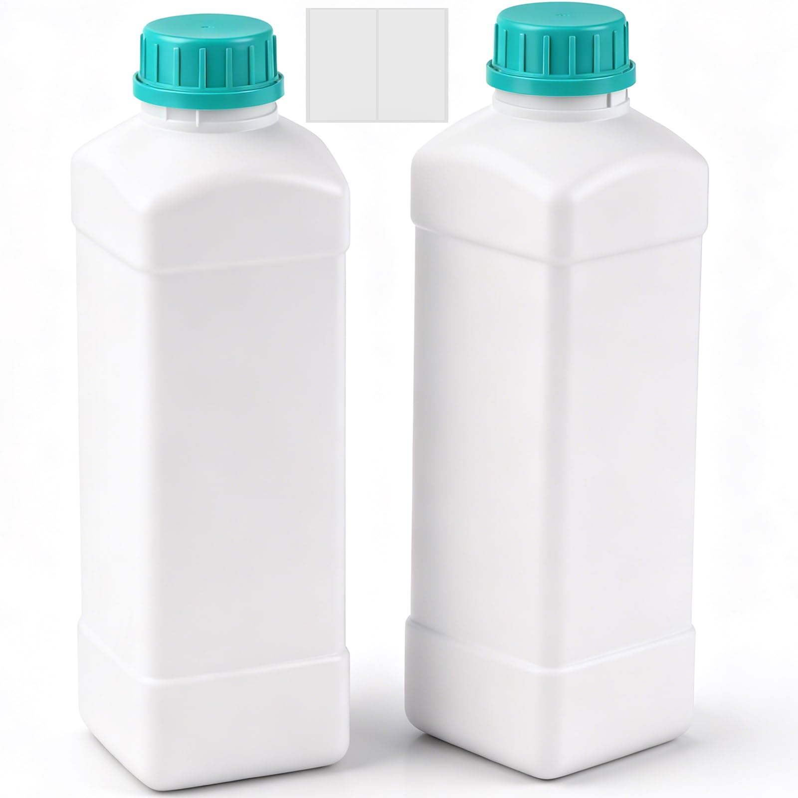 2 x 1000 ml pieczęć świetlna butelki do przechowywania chemii białe