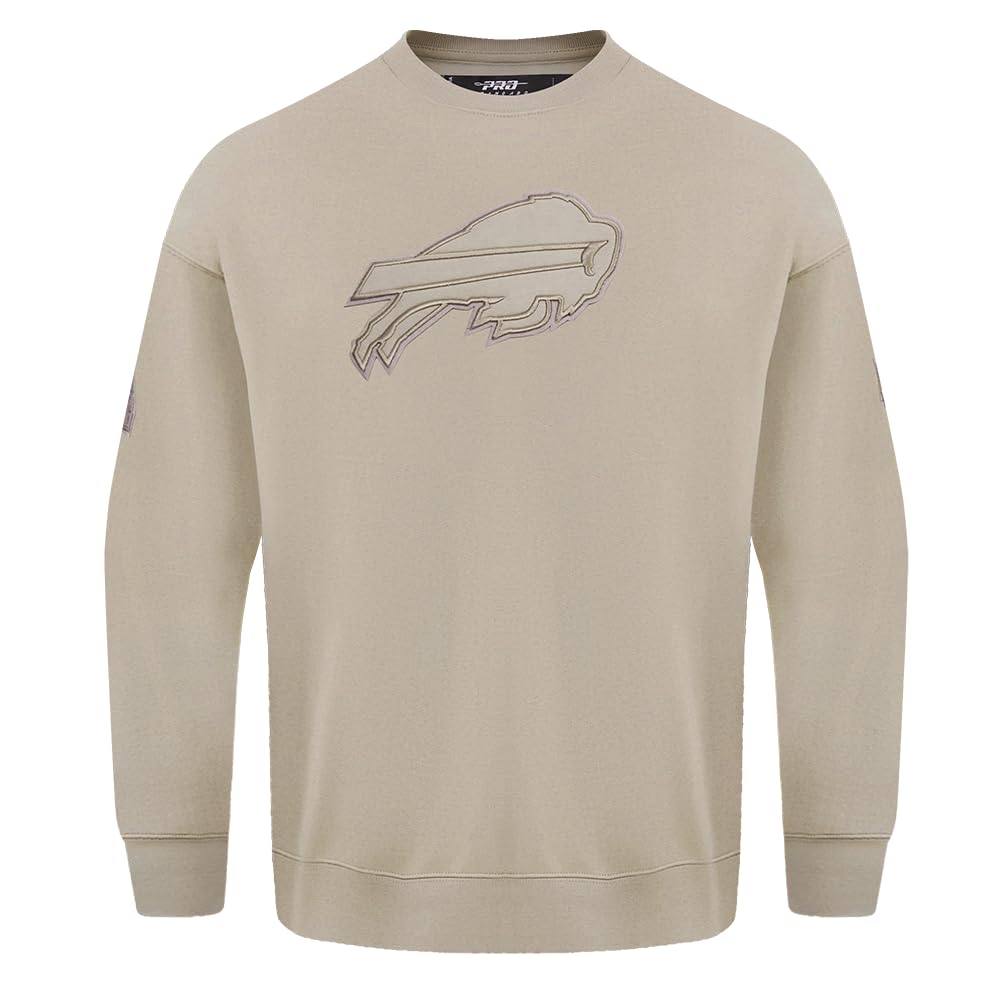 Pro Standard Mens NFL Buffalo Bills Neutral Crewneck Sweatshirt Taupe 3Xl