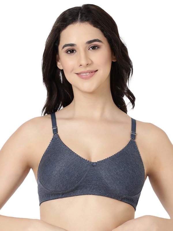 blossom Women's Seamless Double Layered Full Coverage Non Padded Non Wired T-Shirt Bra_Victorious Bra-picture-24