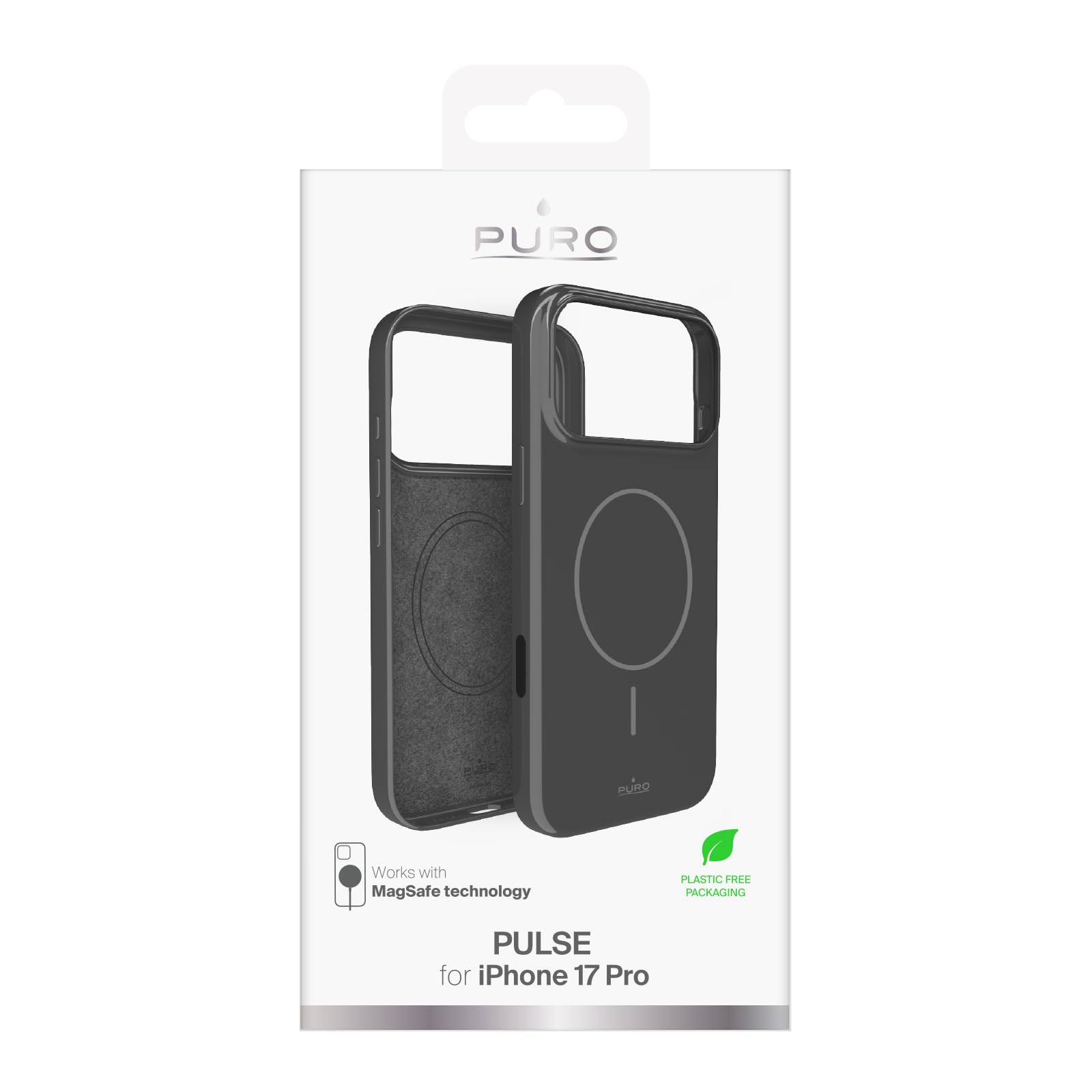 Puro Pokrowiec na PC "PULSE" dla iPhone 17 Pro, ciemnoszary Magsafe